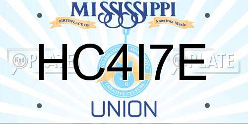 HC4I7E Mississippi License Plate