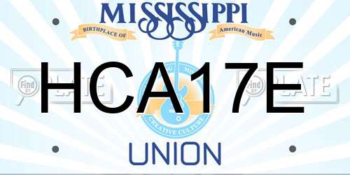 HCA17E Mississippi License Plate
