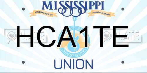 HCA1TE Mississippi License Plate