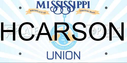 HCARSON Mississippi License Plate