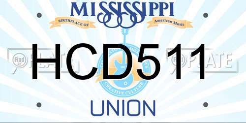 HCD511 Mississippi License Plate