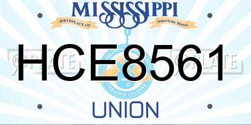 HCE8561 Mississippi License Plate