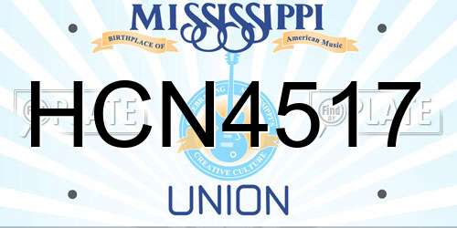 HCN4517 Mississippi License Plate