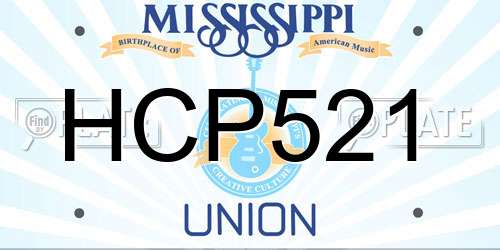 HCP521 Mississippi License Plate