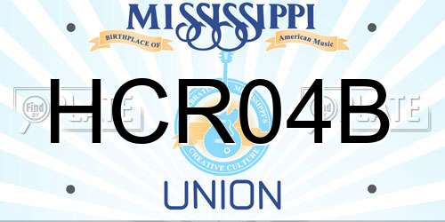 HCR04B Mississippi License Plate
