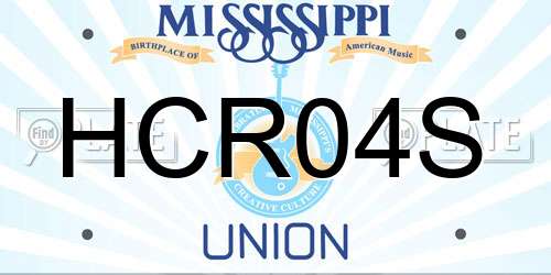 HCR04S Mississippi License Plate