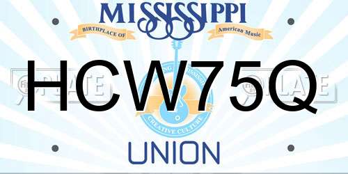 HCW75Q Mississippi License Plate
