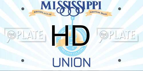HD Mississippi License Plate