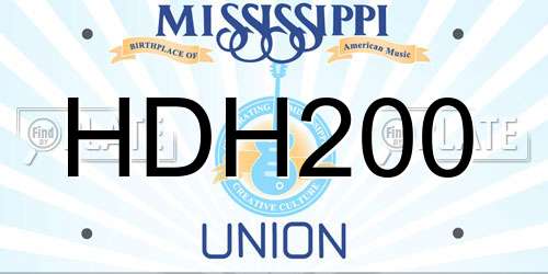 HDH200 Mississippi License Plate