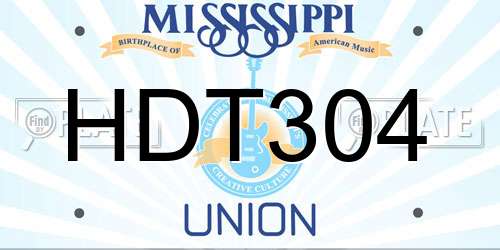 HDT304 Mississippi License Plate