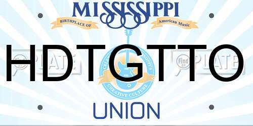 HDTGTTO Mississippi License Plate