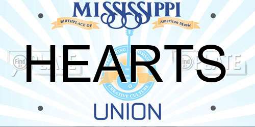 HEARTS Mississippi License Plate