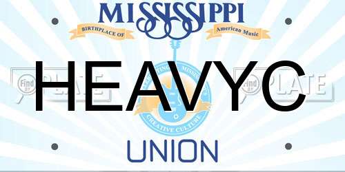 HEAVYC Mississippi License Plate