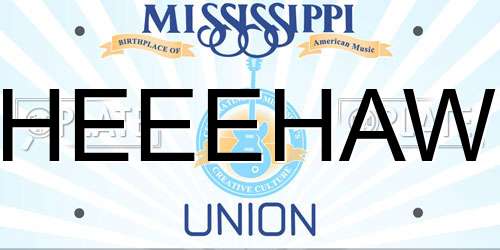 HEEEHAW Mississippi License Plate