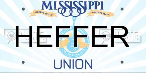 HEFFER Mississippi License Plate