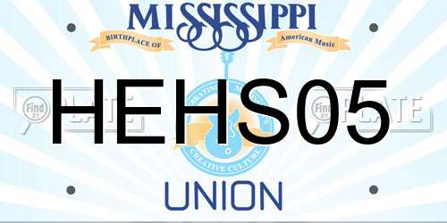 HEHS05 Mississippi License Plate
