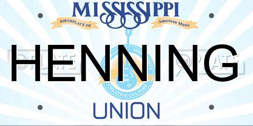 HENNING Mississippi License Plate