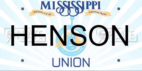 HENSON Mississippi License Plate