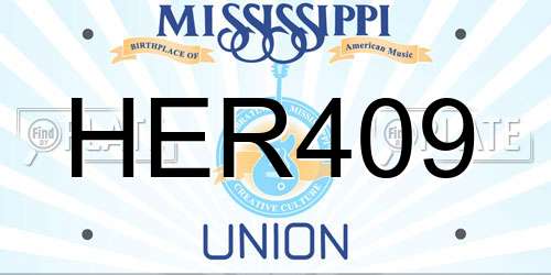 HER409 Mississippi License Plate