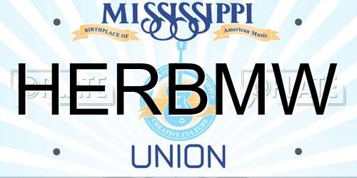 HERBMW Mississippi License Plate