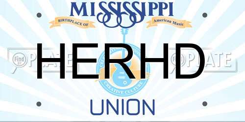HERHD Mississippi License Plate