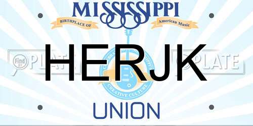 HERJK Mississippi License Plate