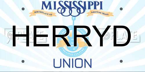 HERRYD Mississippi License Plate