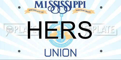 HERS Mississippi License Plate