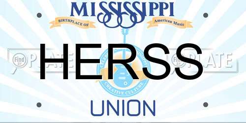 HERSS Mississippi License Plate