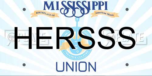 HERSSS Mississippi License Plate