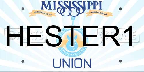 HESTER1 Mississippi License Plate