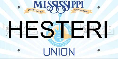 HESTERI Mississippi License Plate