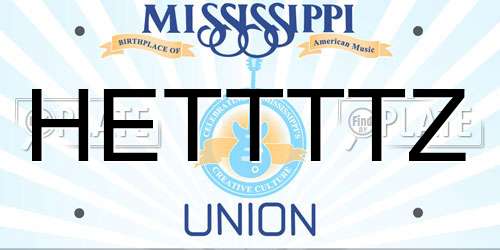 HETTTTZ Mississippi License Plate