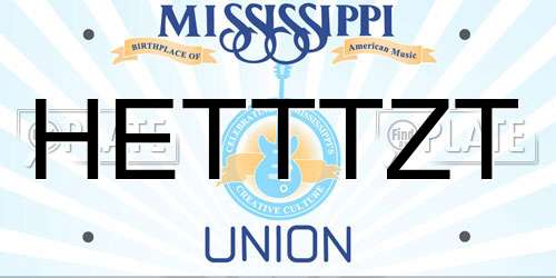 HETTTZT Mississippi License Plate