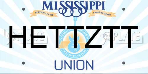 HETTZTT Mississippi License Plate