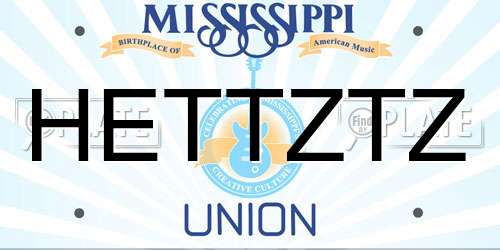 HETTZTZ Mississippi License Plate