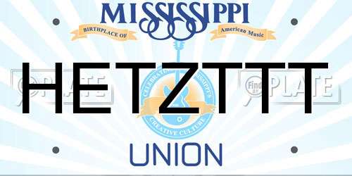 HETZTTT Mississippi License Plate