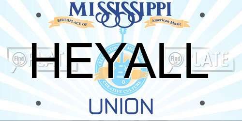 HEYALL Mississippi License Plate