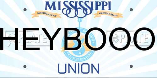 HEYBOOO Mississippi License Plate