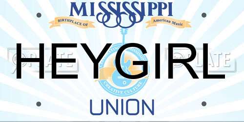 HEYGIRL Mississippi License Plate