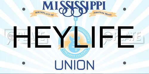 HEYLIFE Mississippi License Plate