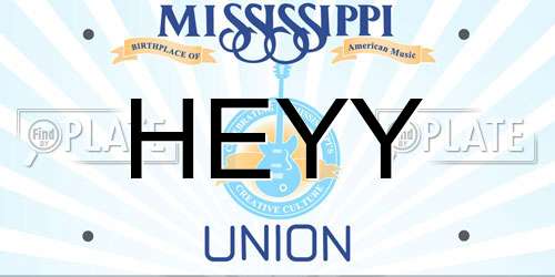 HEYY Mississippi License Plate