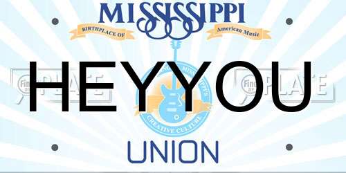 HEYYOU Mississippi License Plate