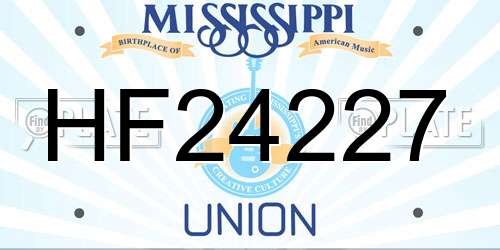 HF24227 Mississippi License Plate