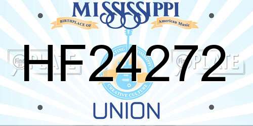 HF24272 Mississippi License Plate