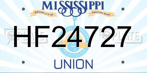HF24727 Mississippi License Plate
