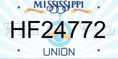HF24772 Mississippi License Plate