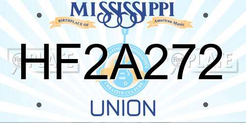 HF2A272 Mississippi License Plate