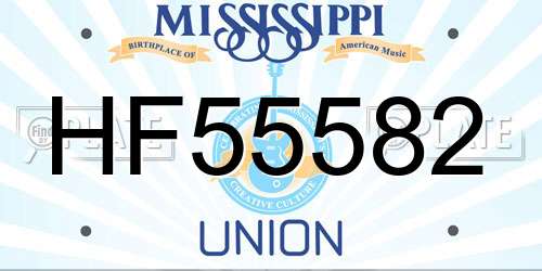 HF55582 Mississippi License Plate