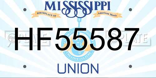 HF55587 Mississippi License Plate
